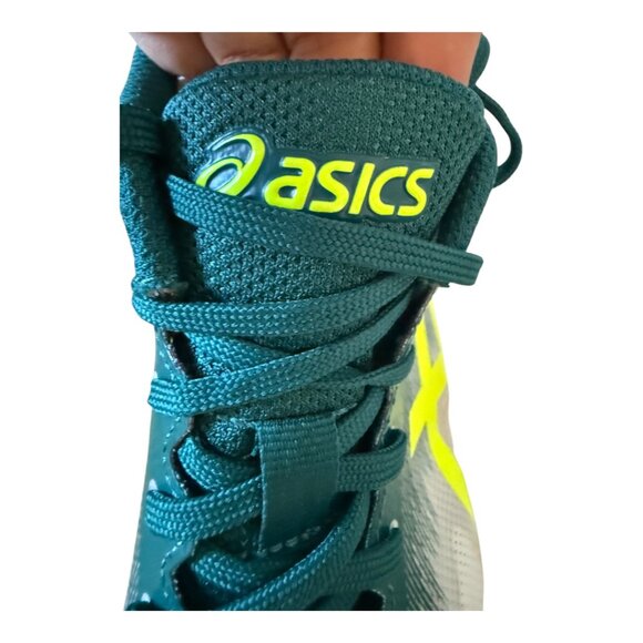 ASICS Unisex's HYPER LD 6 Track & Field Shoes, 8.5 US, WHITE/SAFETY YELLOW - Picture 2 of 5